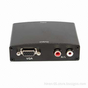 HDMI to VGA +R/L Audio Converter, Supports Analogue Video Output up to UXGA and 1080p with 10-bit